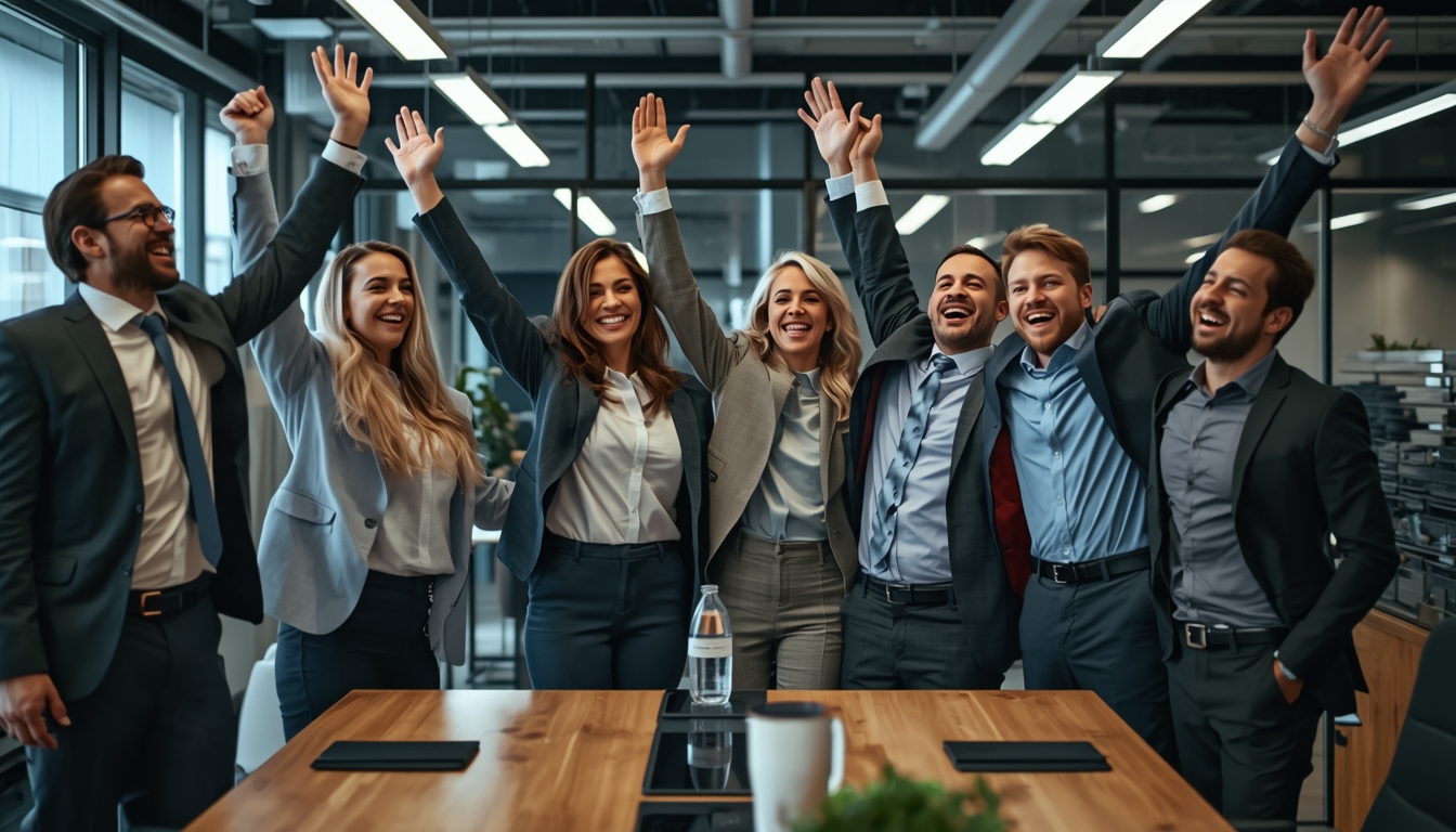 Lucid origin quiero que diseñes una imagen donde haya UN GRUPO DE HOMBRES Y MUJERES vestidos